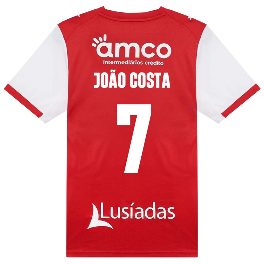 גברים João Costa #7 לבן אדום שחור ג'רזי ביתית 2026/27 חולצה קצרה