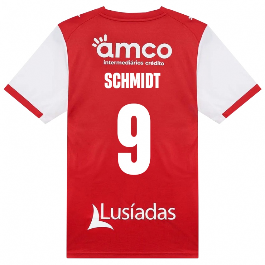 גברים Malu Schmidt #9 לבן אדום שחור ג'רזי ביתית 2026/27 חולצה קצרה