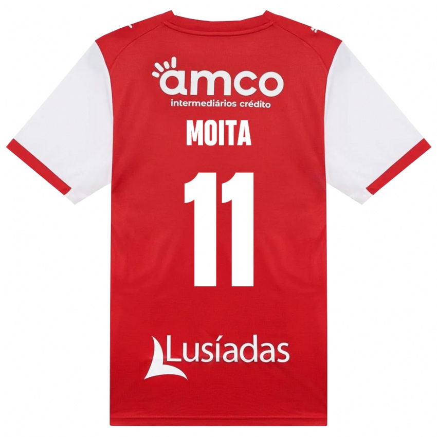 גברים Carlos Moita #11 לבן אדום שחור ג'רזי ביתית 2026/27 חולצה קצרה