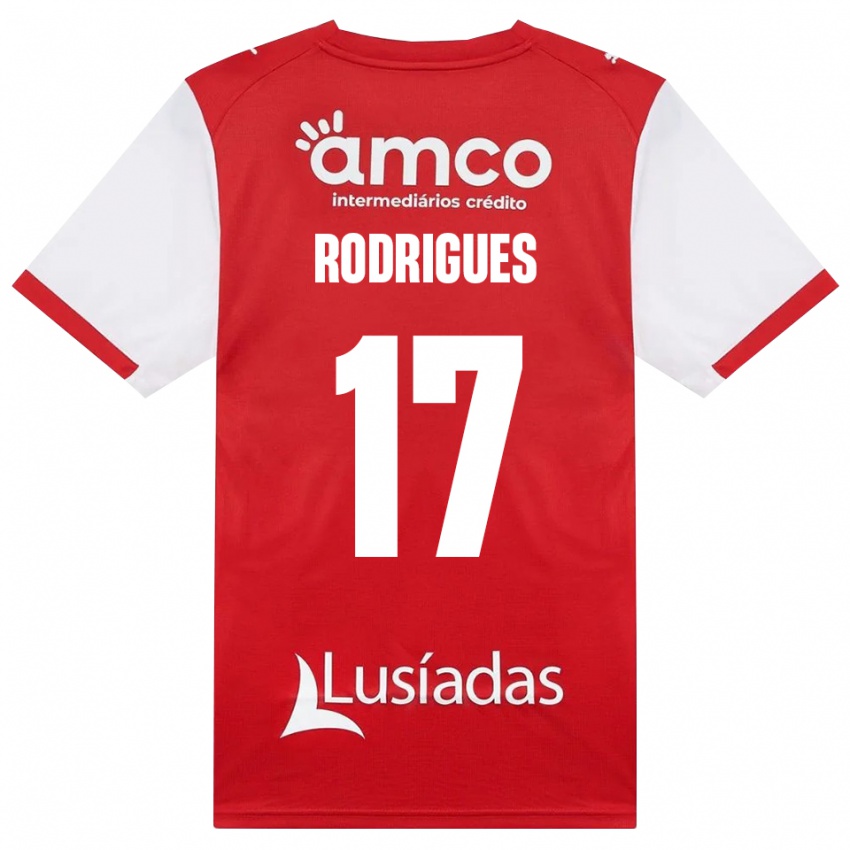 גברים Tânia Rodrigues #17 לבן אדום שחור ג'רזי ביתית 2026/27 חולצה קצרה