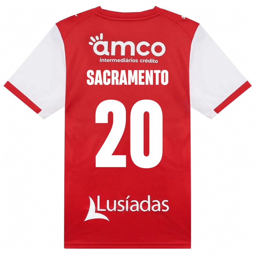 גברים Medgilson Sacramento #20 לבן אדום שחור ג'רזי ביתית 2026/27 חולצה קצרה