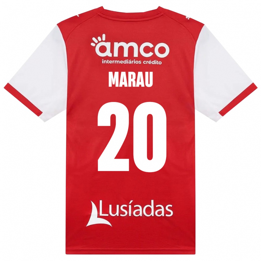 גברים Madalena Marau #20 לבן אדום שחור ג'רזי ביתית 2026/27 חולצה קצרה