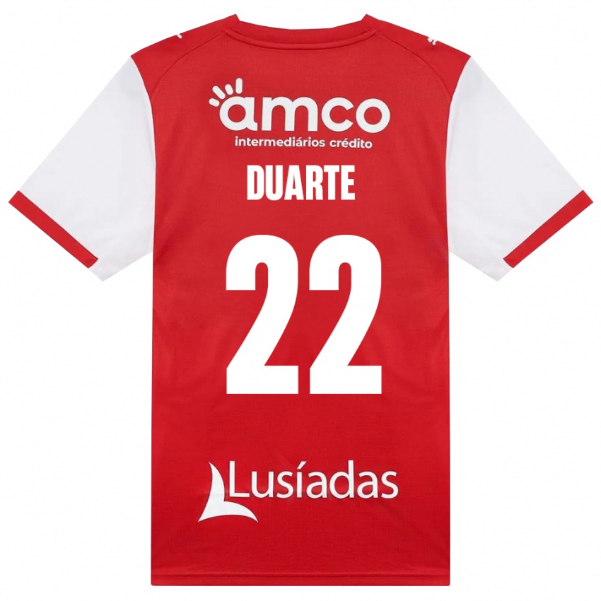 גברים Vânia Duarte #22 לבן אדום שחור ג'רזי ביתית 2026/27 חולצה קצרה