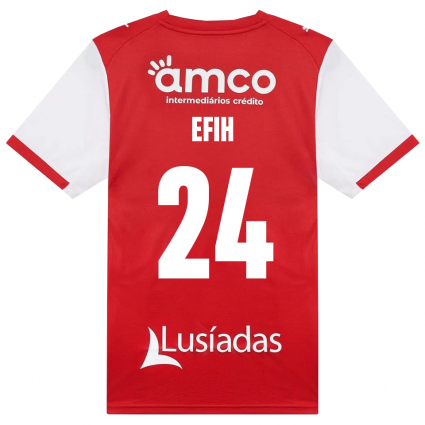 גברים Peace Efih #24 לבן אדום שחור ג'רזי ביתית 2026/27 חולצה קצרה