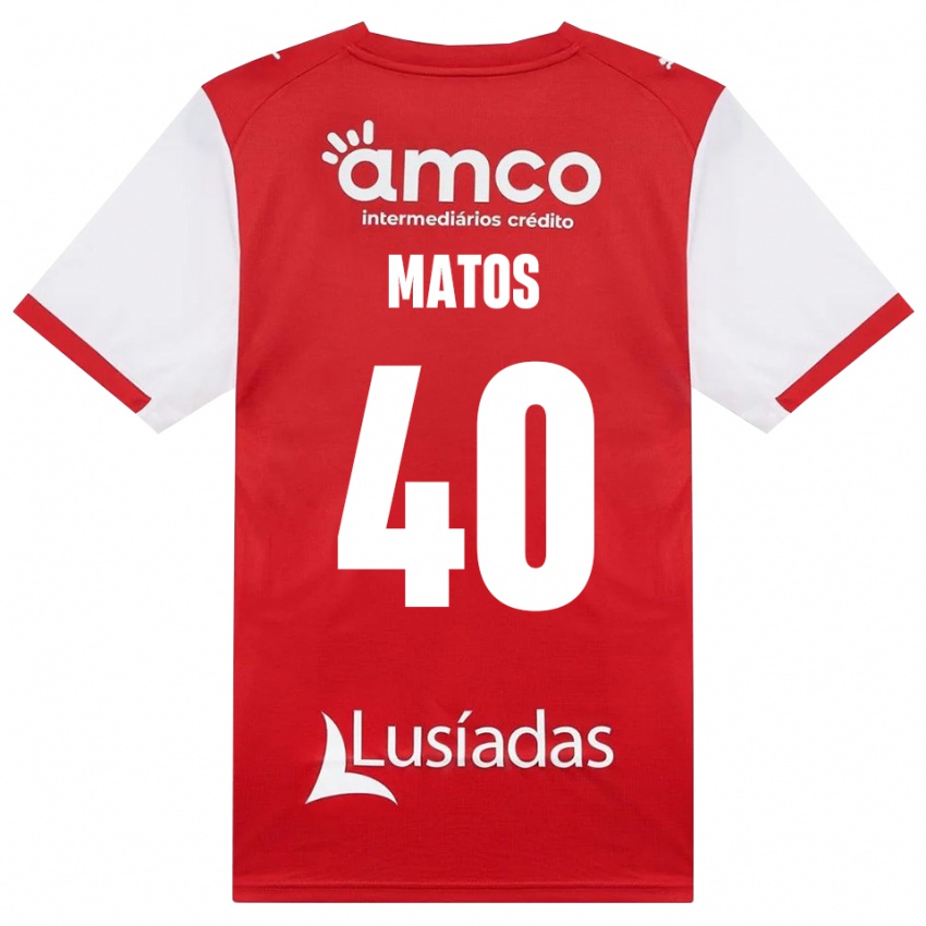 גברים João Matos #40 לבן אדום שחור ג'רזי ביתית 2026/27 חולצה קצרה