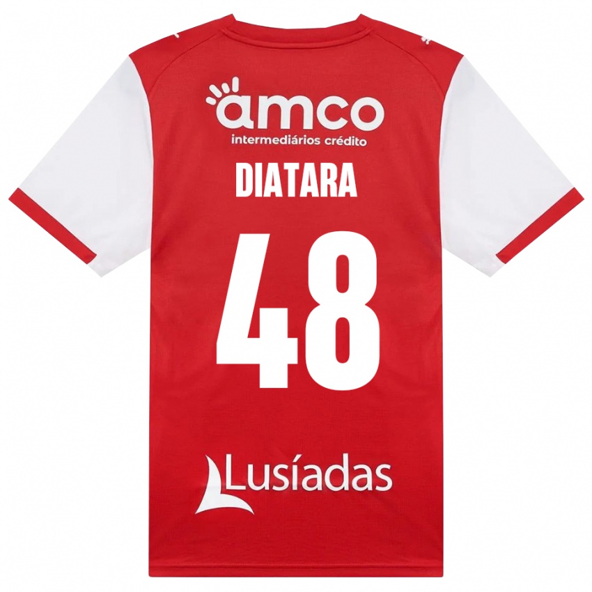 גברים Samba Diatara #48 לבן אדום שחור ג'רזי ביתית 2026/27 חולצה קצרה