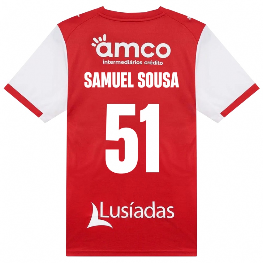 גברים Samuel Sousa #51 לבן אדום שחור ג'רזי ביתית 2026/27 חולצה קצרה