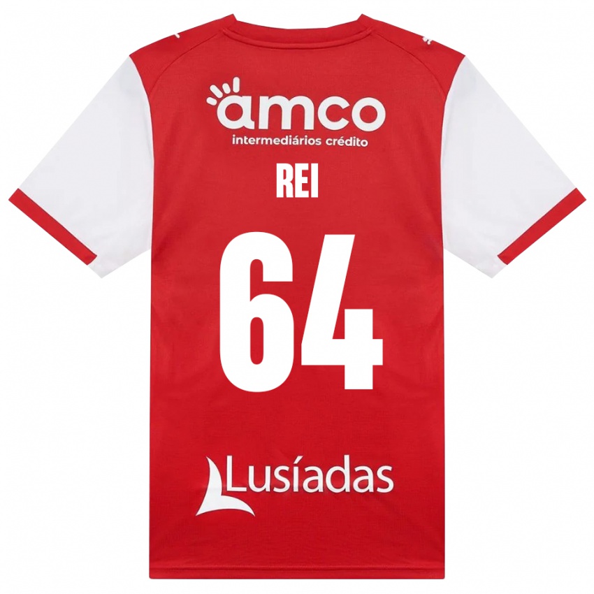 גברים Ricardo Rei #64 לבן אדום שחור ג'רזי ביתית 2026/27 חולצה קצרה