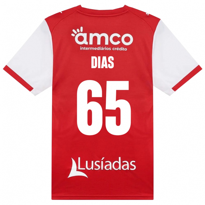 גברים Leandro Dias #65 לבן אדום שחור ג'רזי ביתית 2026/27 חולצה קצרה