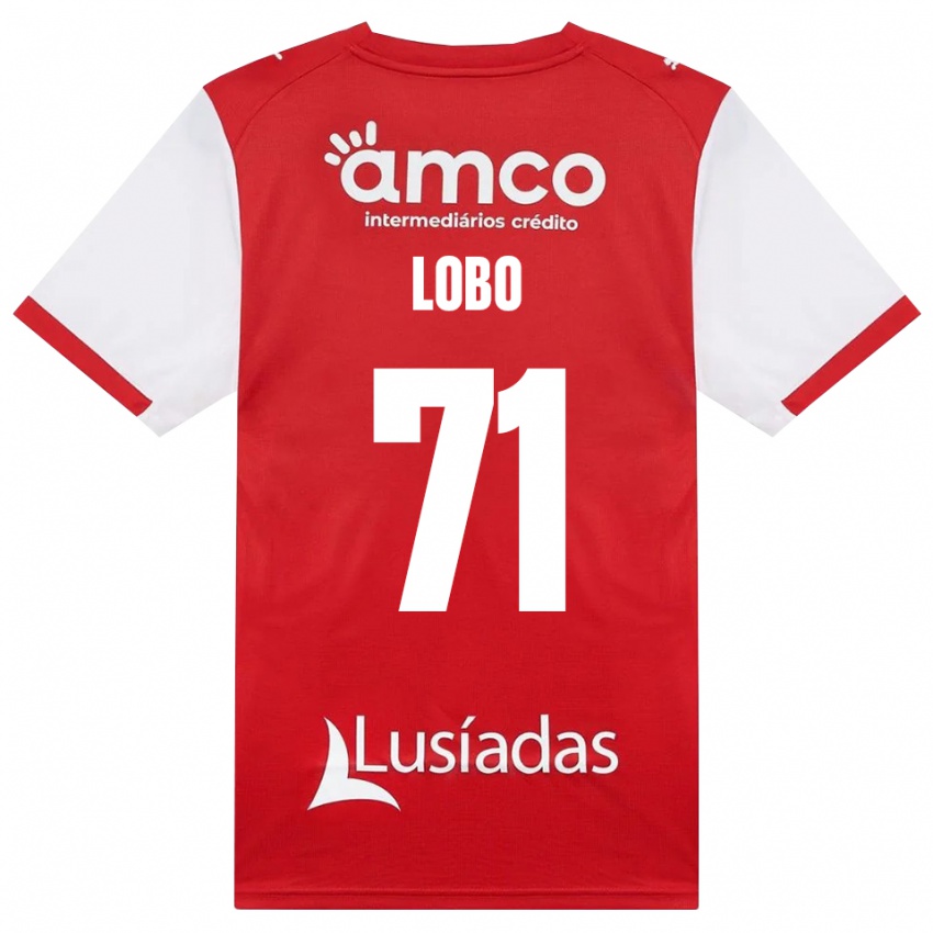 גברים Diogo Lobo #71 לבן אדום שחור ג'רזי ביתית 2026/27 חולצה קצרה