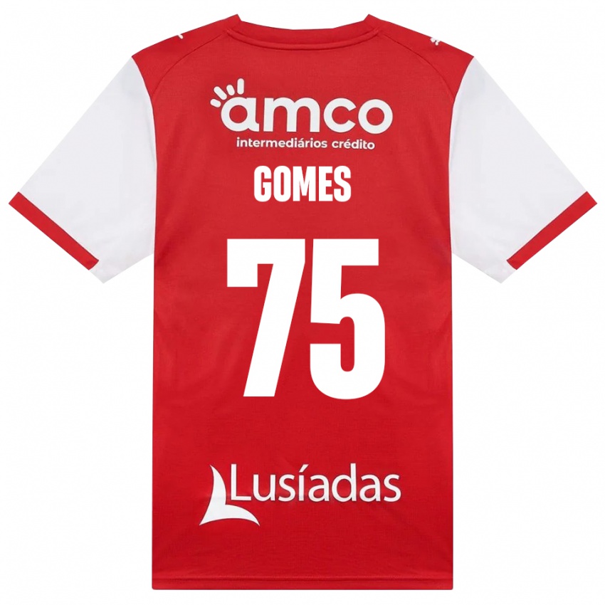 גברים Tomás Gomes #75 לבן אדום שחור ג'רזי ביתית 2026/27 חולצה קצרה