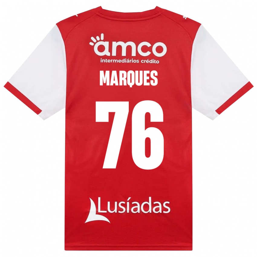 גברים Tomás Marques #76 לבן אדום שחור ג'רזי ביתית 2026/27 חולצה קצרה