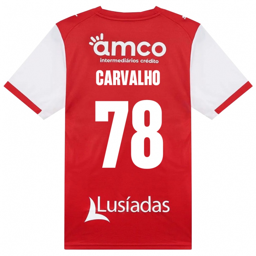 גברים João Carvalho #78 לבן אדום שחור ג'רזי ביתית 2026/27 חולצה קצרה