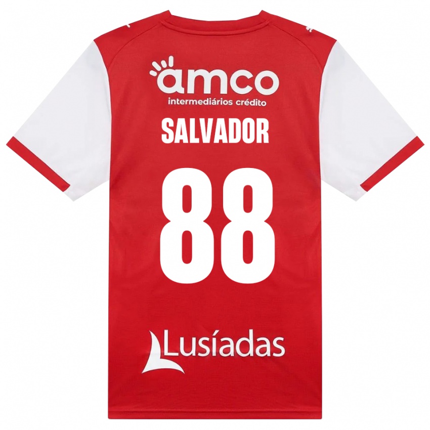 גברים João Salvador #88 לבן אדום שחור ג'רזי ביתית 2026/27 חולצה קצרה
