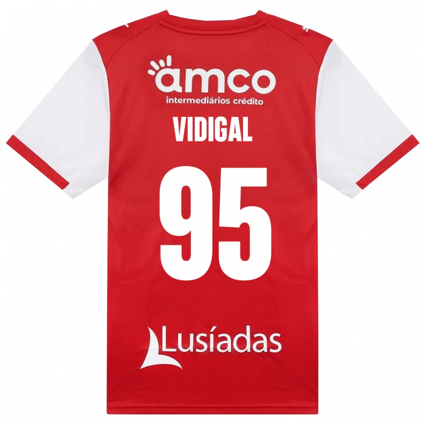 גברים Sandro Vidigal #95 לבן אדום שחור ג'רזי ביתית 2026/27 חולצה קצרה