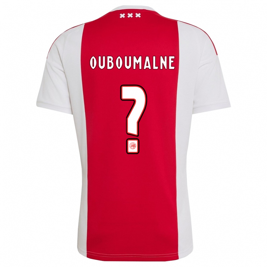 גברים Abdessalam Ouboumalne #0 אדום לבן צהוב ג'רזי ביתית 2026/27 חולצה קצרה