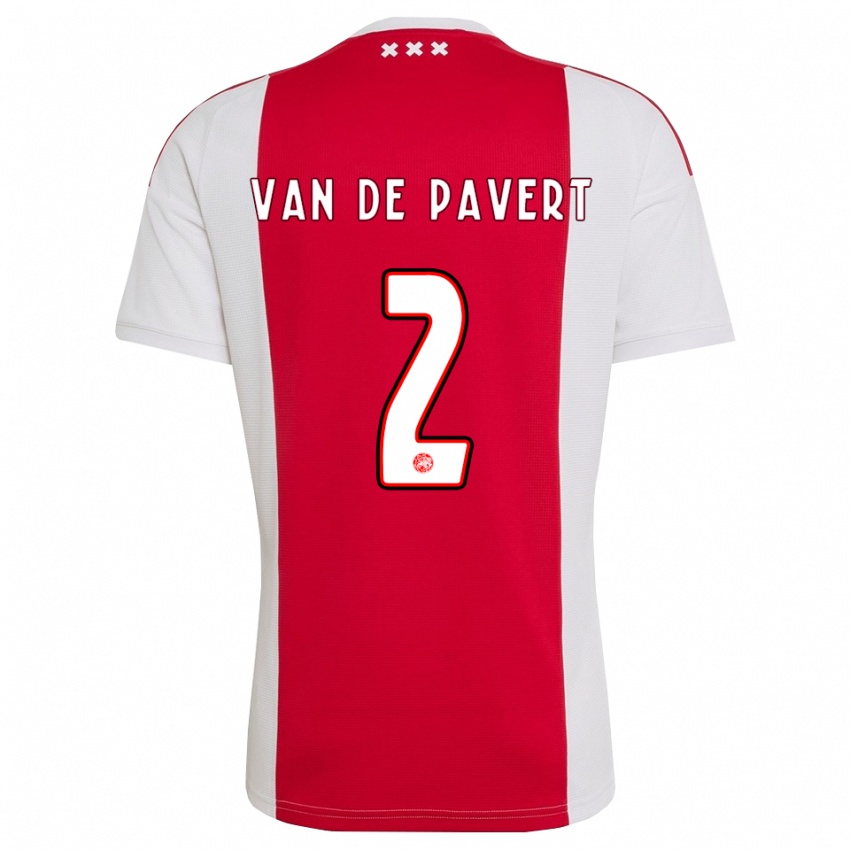 גברים Ryan Van De Pavert #2 אדום לבן צהוב ג'רזי ביתית 2026/27 חולצה קצרה