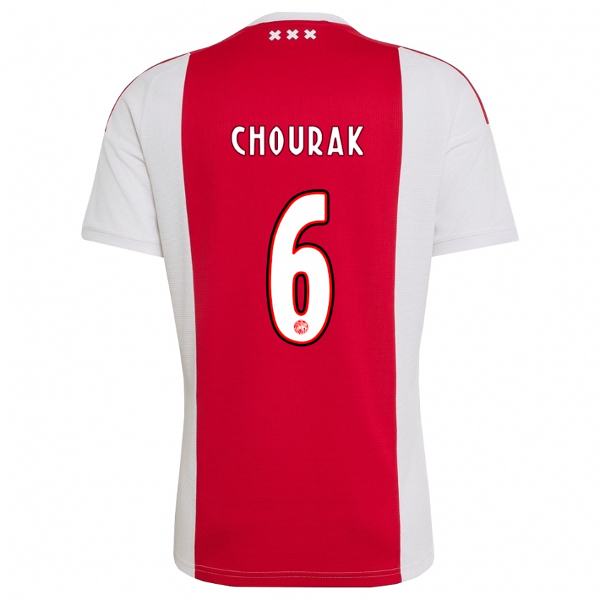 גברים Nassef Chourak #6 אדום לבן צהוב ג'רזי ביתית 2026/27 חולצה קצרה