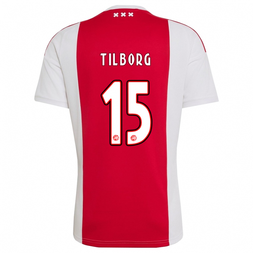 גברים Sesynijo Tilborg #15 אדום לבן צהוב ג'רזי ביתית 2026/27 חולצה קצרה