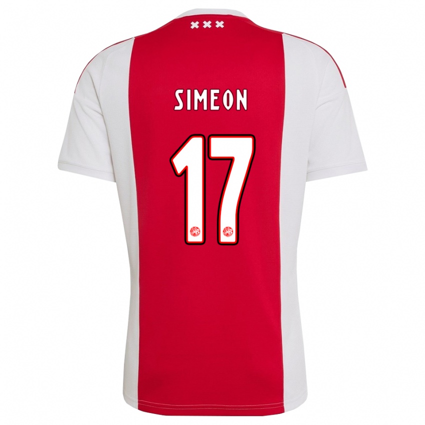 גברים Jeshurun Simeon #17 אדום לבן צהוב ג'רזי ביתית 2026/27 חולצה קצרה