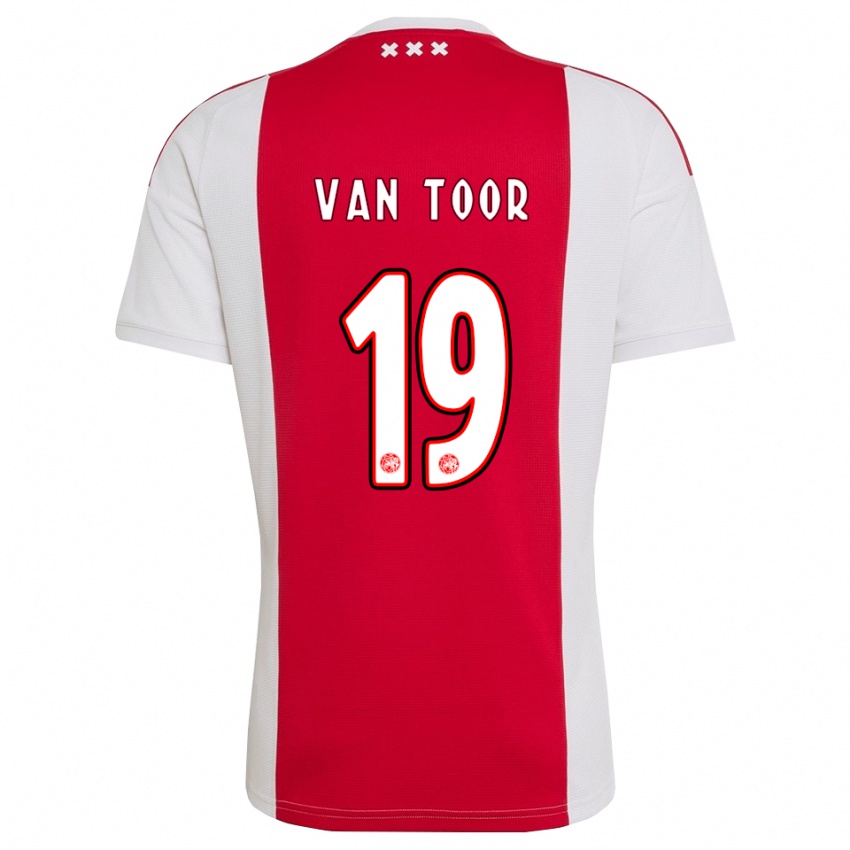 גברים Julian Van Toor #19 אדום לבן צהוב ג'רזי ביתית 2026/27 חולצה קצרה