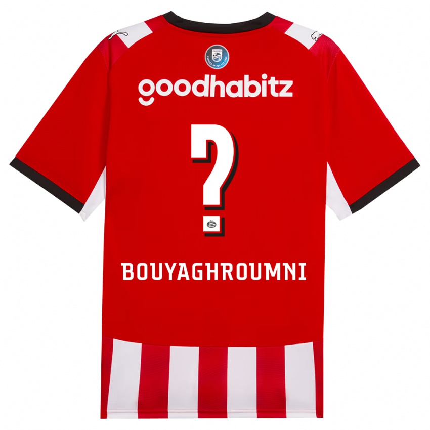 גברים Jaafar Bouyaghroumni #0 אדום לבן שחור ג'רזי ביתית 2026/27 חולצה קצרה