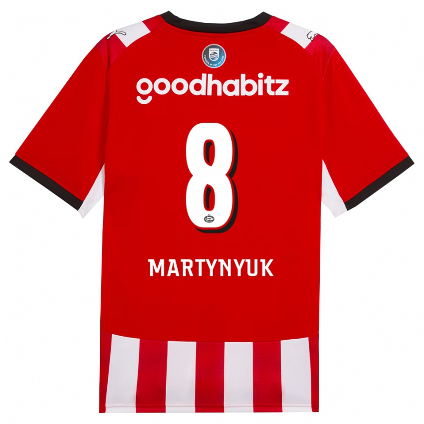 גברים Anton Martynyuk #8 אדום לבן שחור ג'רזי ביתית 2026/27 חולצה קצרה