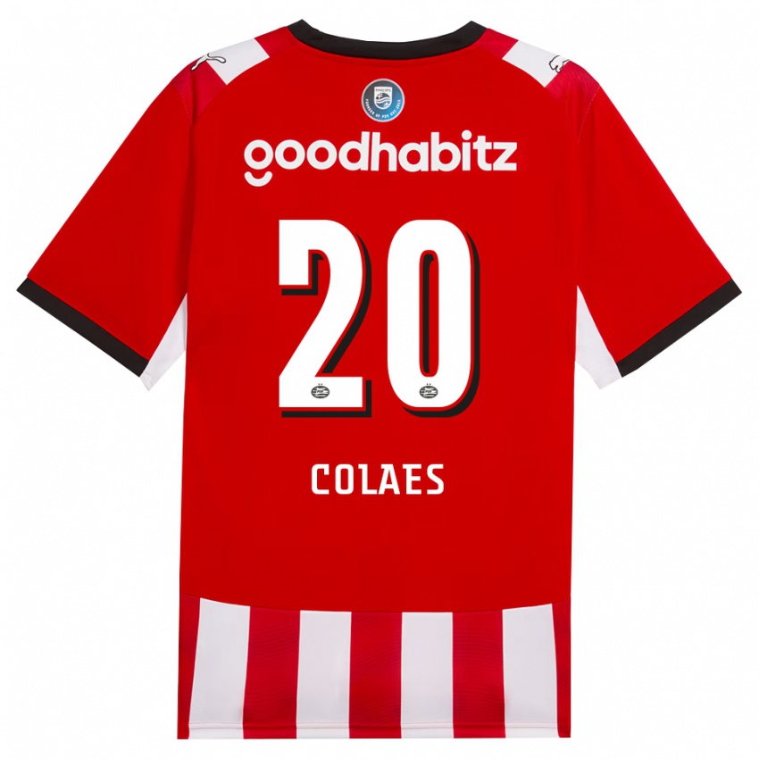 גברים Jonas Colaes #20 אדום לבן שחור ג'רזי ביתית 2026/27 חולצה קצרה