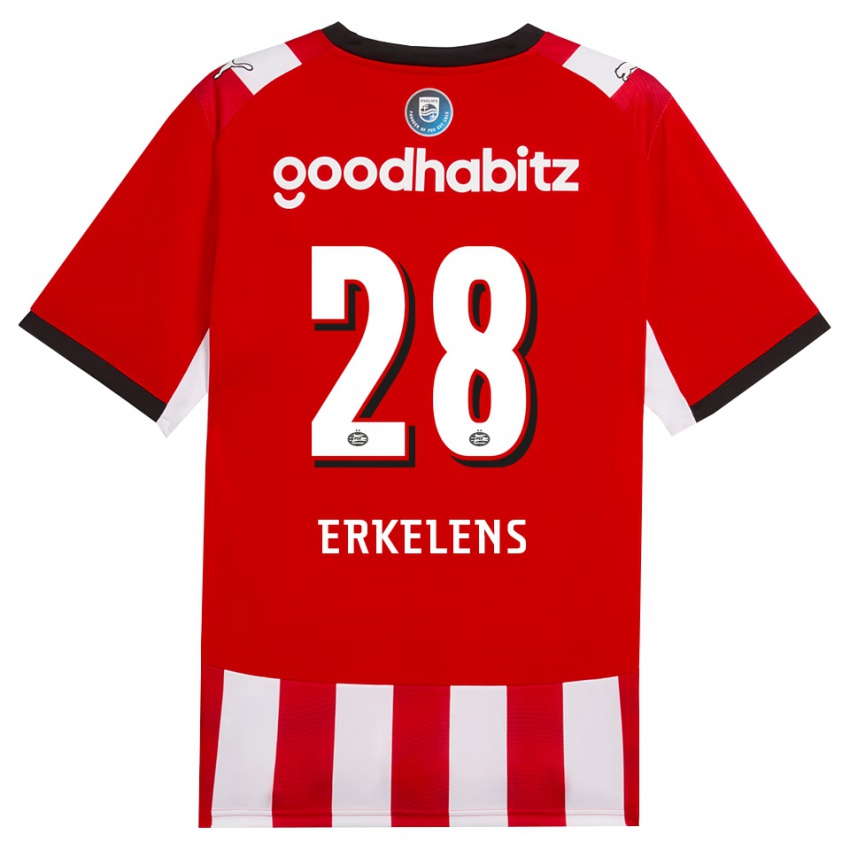 גברים Kwint Erkelens #28 אדום לבן שחור ג'רזי ביתית 2026/27 חולצה קצרה