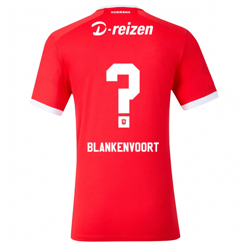 גברים Rens Blankenvoort #0 אדום לבן ג'רזי ביתית 2026/27 חולצה קצרה