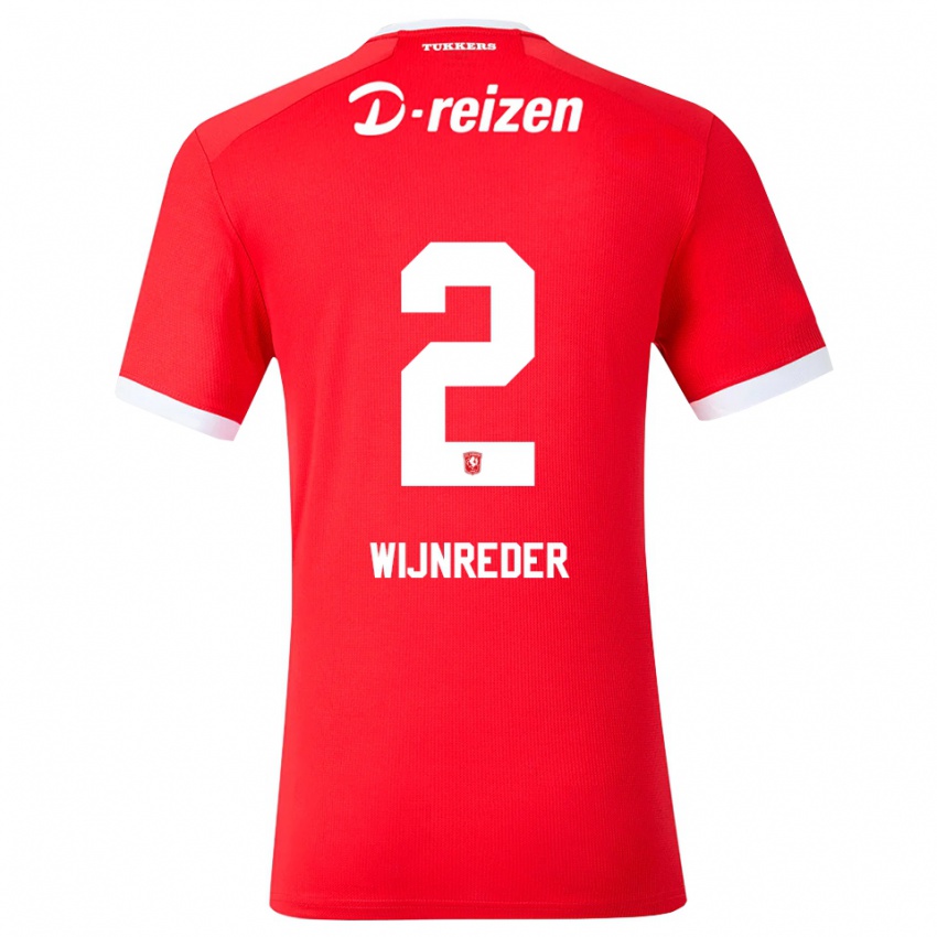 גברים Jeppe Wijnreder #2 אדום לבן ג'רזי ביתית 2026/27 חולצה קצרה