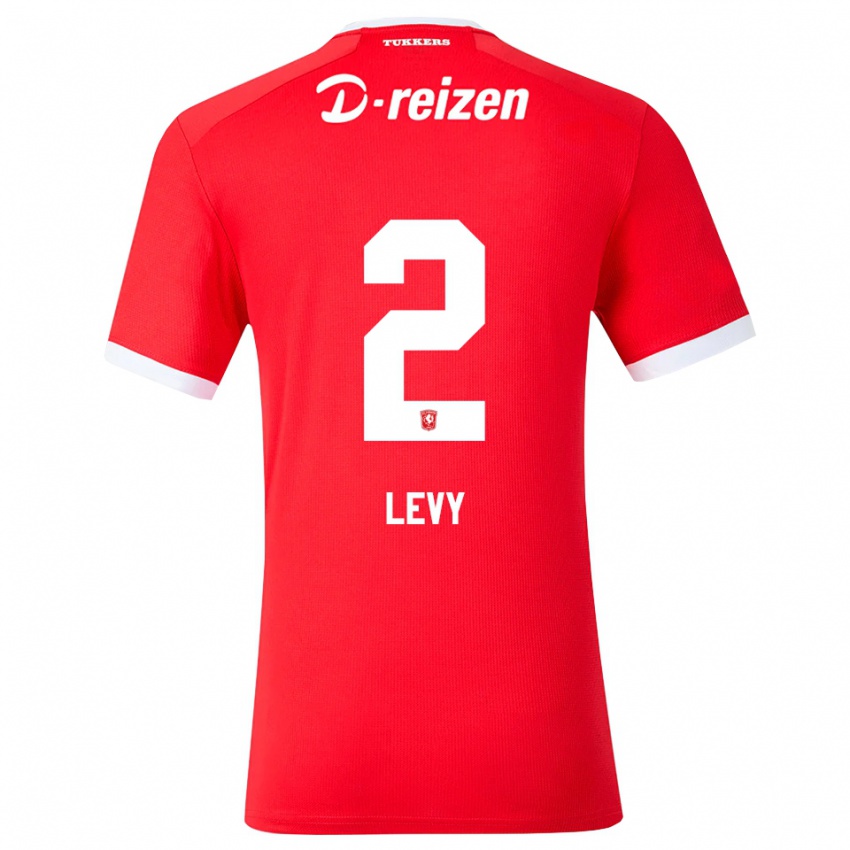 גברים Ofek Levy #2 אדום לבן ג'רזי ביתית 2026/27 חולצה קצרה