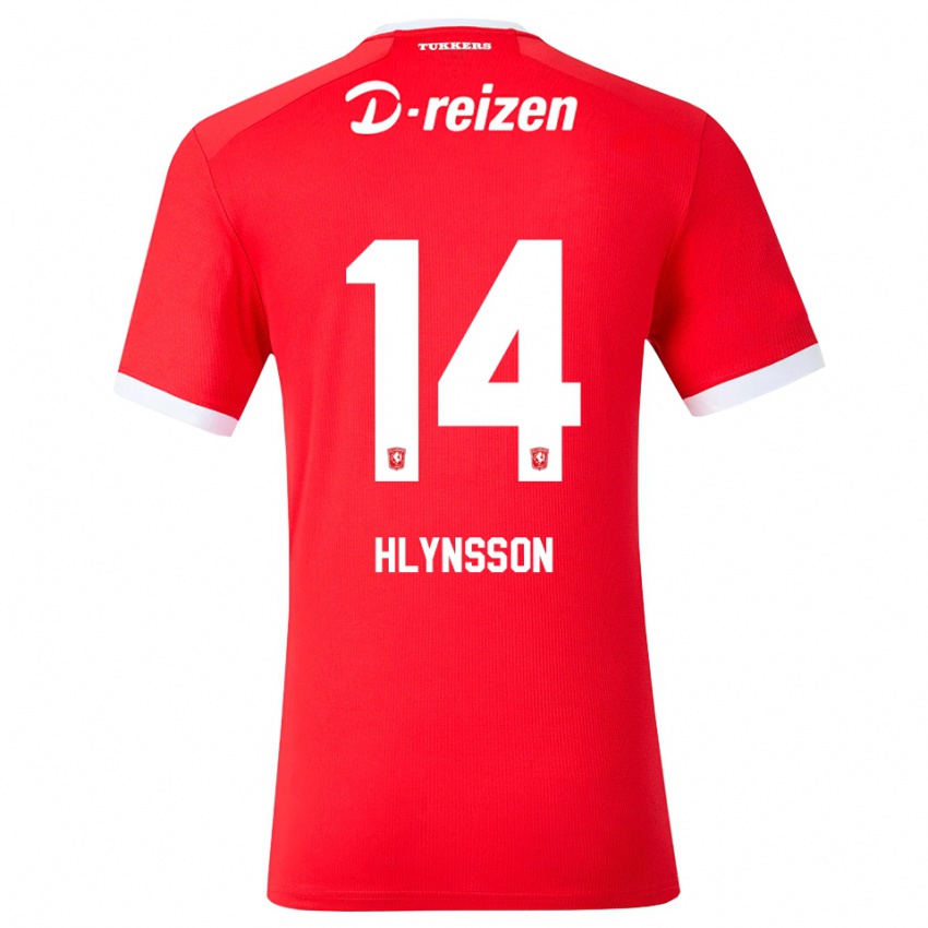 גברים Kristian Hlynsson #14 אדום לבן ג'רזי ביתית 2026/27 חולצה קצרה