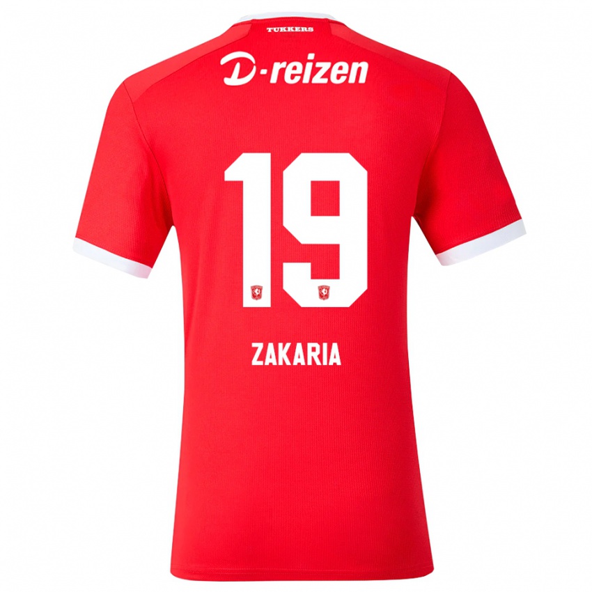 גברים Zakaria Ouazane #19 אדום לבן ג'רזי ביתית 2026/27 חולצה קצרה