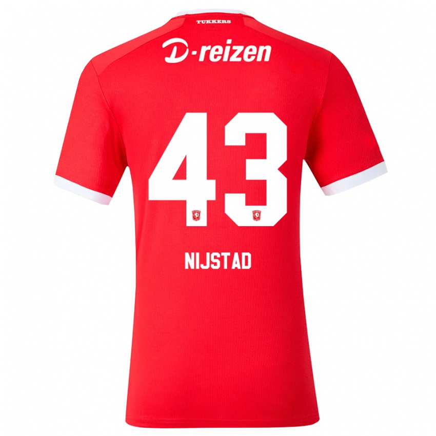 גברים Ruud Nijstad #43 אדום לבן ג'רזי ביתית 2026/27 חולצה קצרה