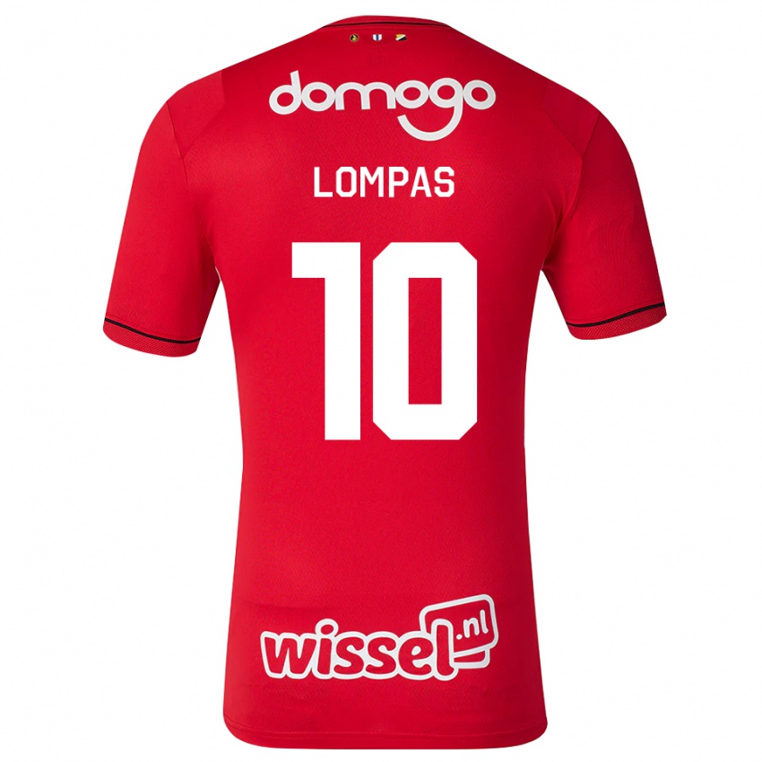 גברים Maximos Lompas #10 אדום לבן שחור ג'רזי ביתית 2026/27 חולצה קצרה