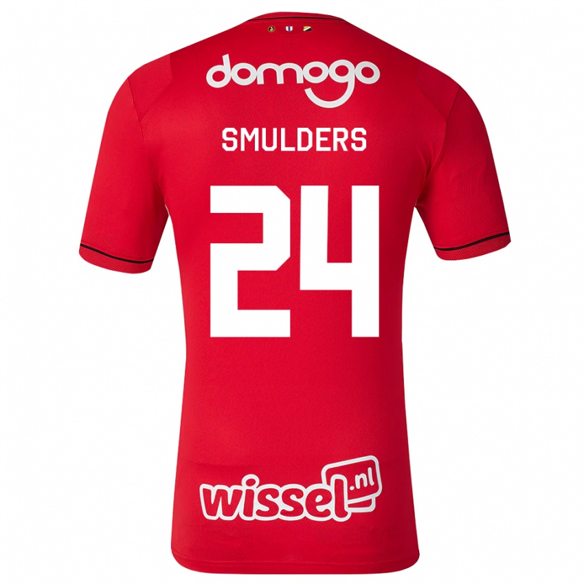 גברים Anniek Smulders #24 אדום לבן שחור ג'רזי ביתית 2026/27 חולצה קצרה