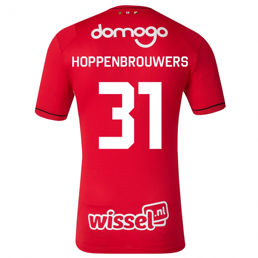 גברים Mike Hoppenbrouwers #31 אדום לבן שחור ג'רזי ביתית 2026/27 חולצה קצרה