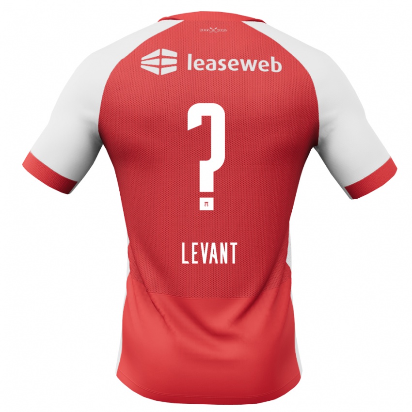 גברים Jeremayo Levant #0 אדום לבן שחור ג'רזי ביתית 2026/27 חולצה קצרה