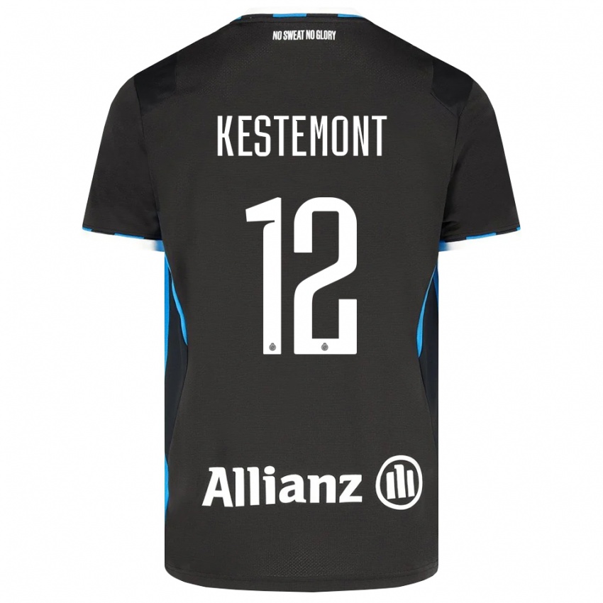גברים Thibeau Kestemont #12 שחור אדום כחול ג'רזי ביתית 2026/27 חולצה קצרה