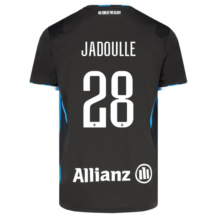 גברים Romane Jadoulle #28 שחור אדום כחול ג'רזי ביתית 2026/27 חולצה קצרה