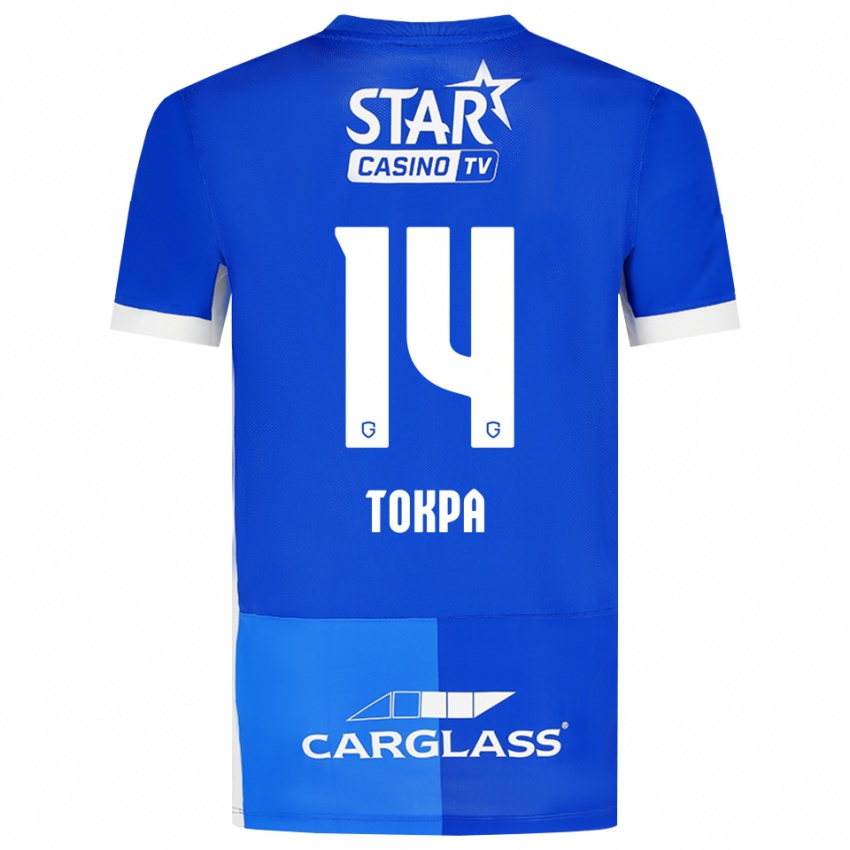 גברים Winner Tokpa #14 כחול מדיום כחול רויאל לבן ג'רזי ביתית 2026/27 חולצה קצרה