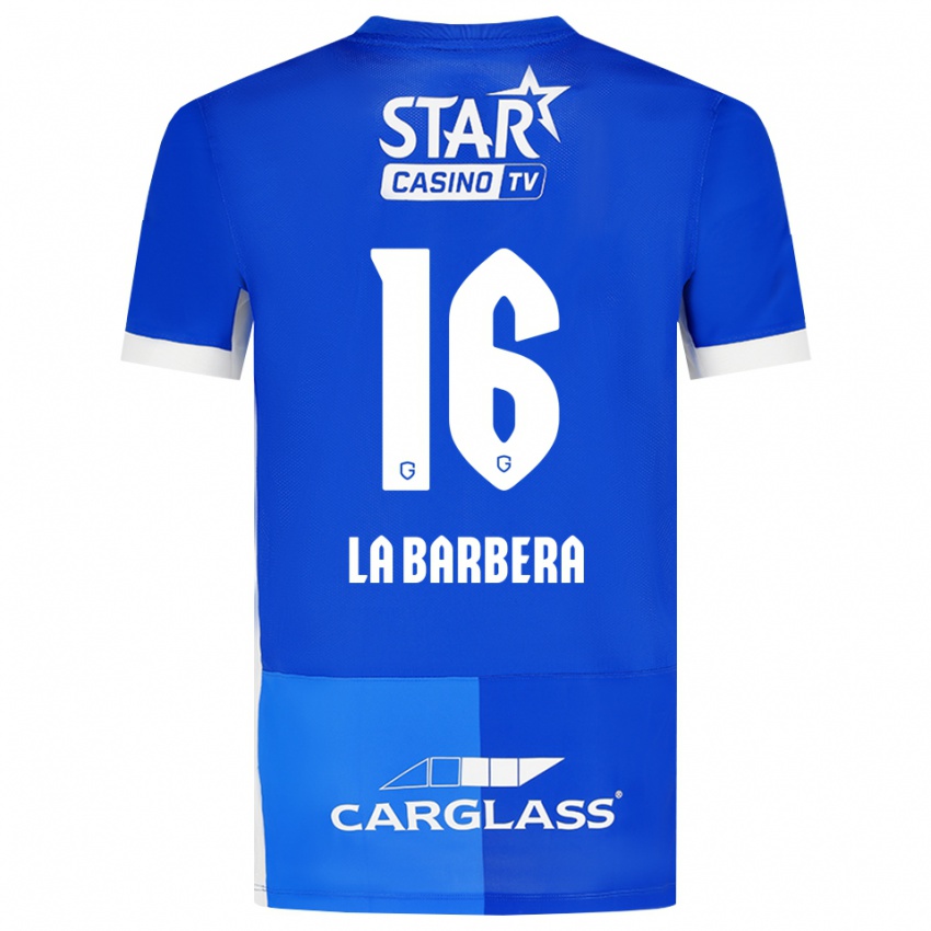 גברים Yonni La Barbera #16 כחול מדיום כחול רויאל לבן ג'רזי ביתית 2026/27 חולצה קצרה