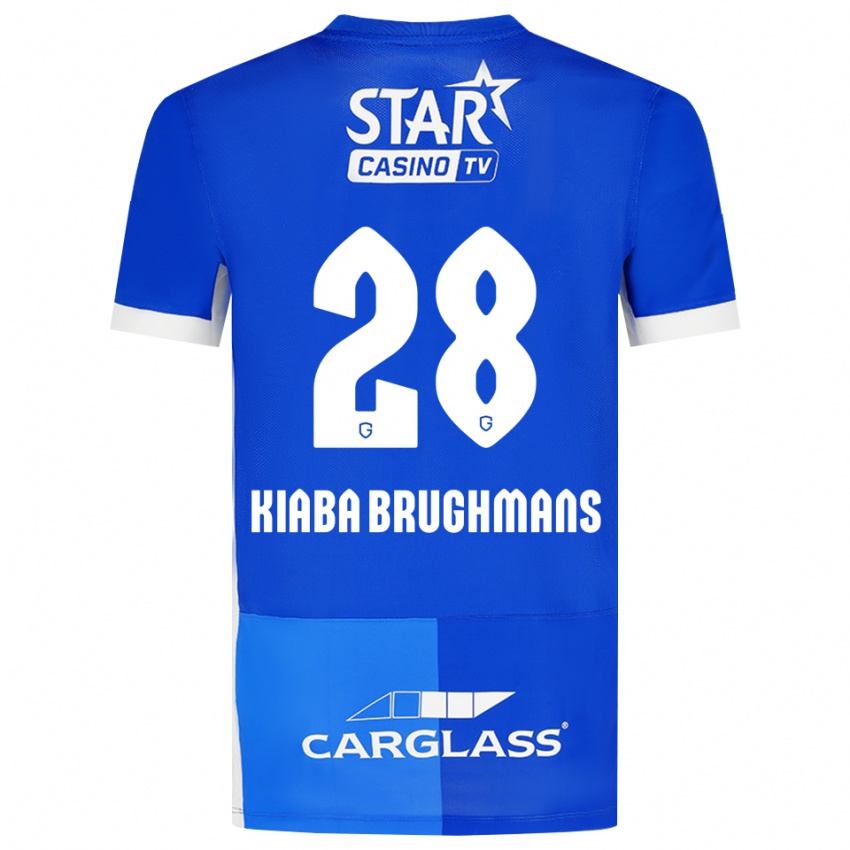גברים Lucca Kiaba Brughmans #28 כחול מדיום כחול רויאל לבן ג'רזי ביתית 2026/27 חולצה קצרה