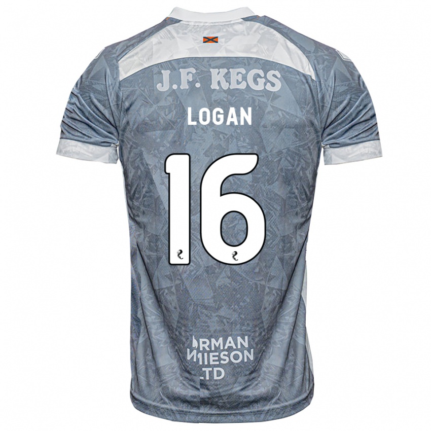 גברים Alex Logan #16 אפור דהוי הרחק ג'רזי 2026/27 חולצה קצרה