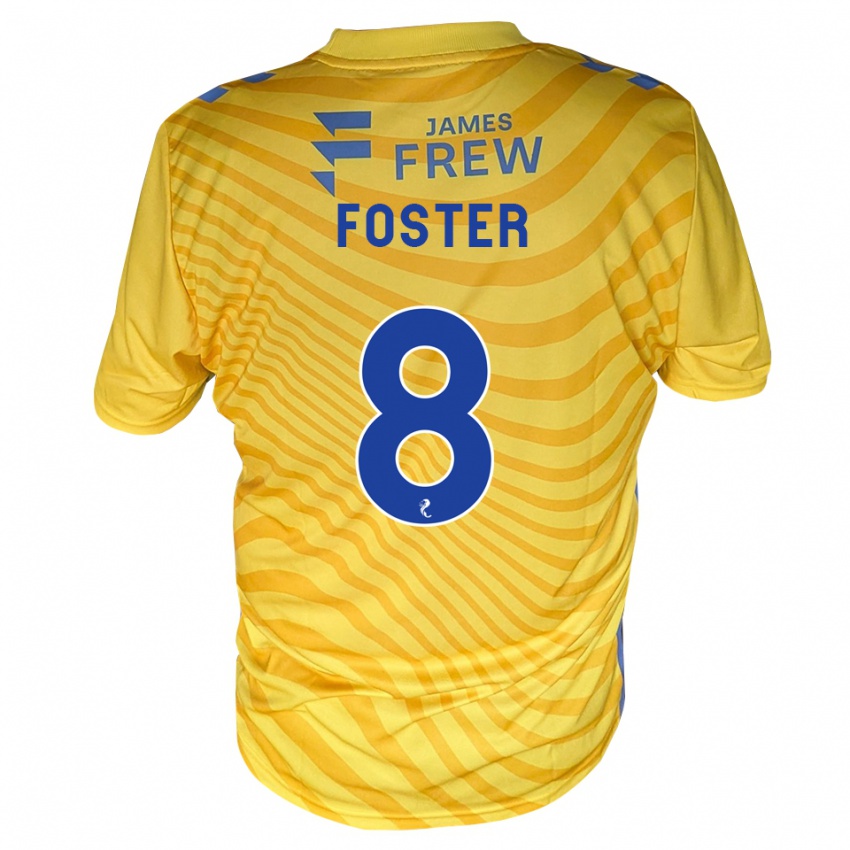 גברים Logan Foster #8 כחול מלכותי צהוב הרחק ג'רזי 2026/27 חולצה קצרה