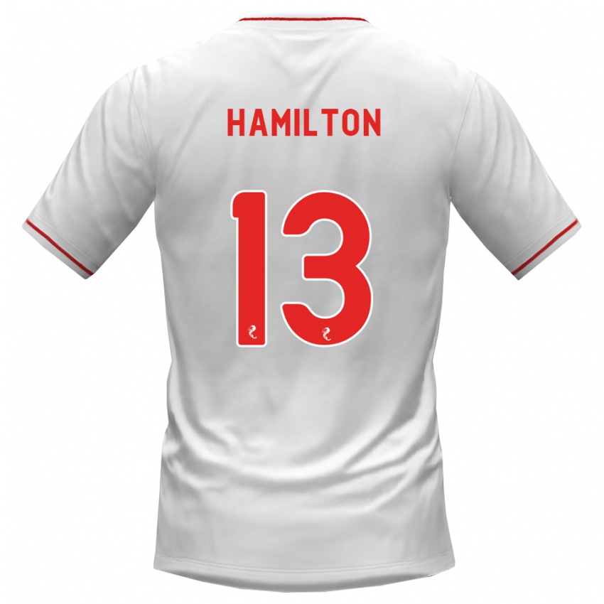 גברים Jack Hamilton #13 לבן אדום הרחק ג'רזי 2026/27 חולצה קצרה