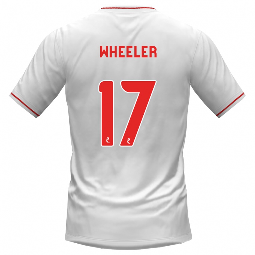 גברים Jessica Wheeler #17 לבן אדום הרחק ג'רזי 2026/27 חולצה קצרה