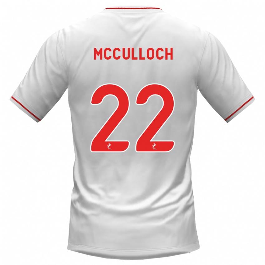 גברים Seren Mcculloch #22 לבן אדום הרחק ג'רזי 2026/27 חולצה קצרה