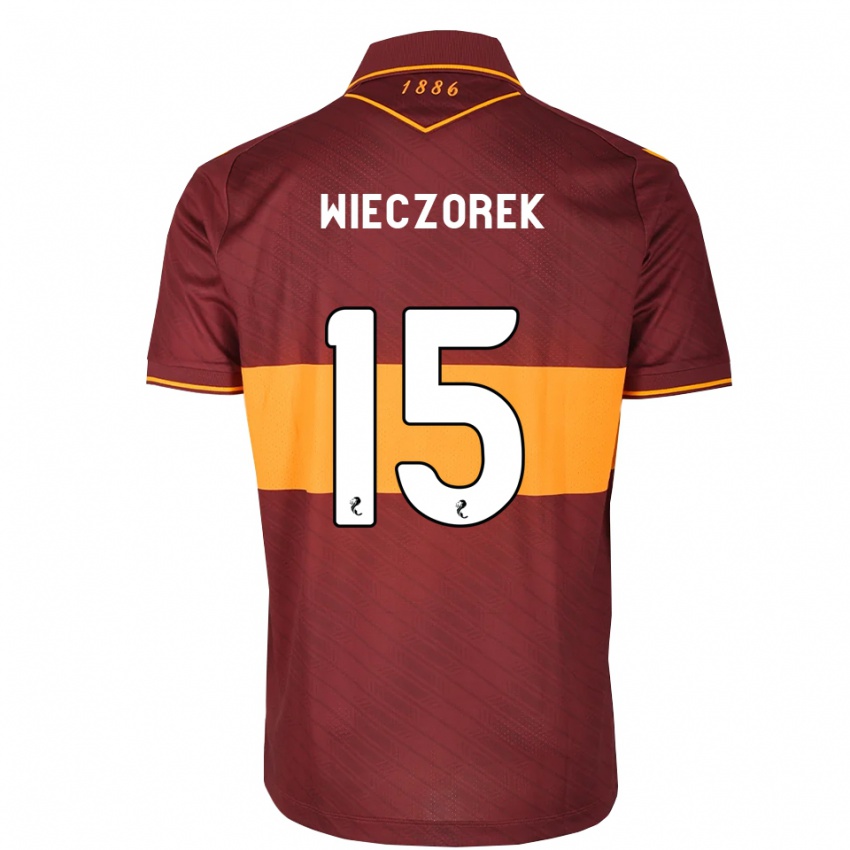 גברים Olivier Wieczorek #15 כתום בורדו הרחק ג'רזי 2026/27 חולצה קצרה